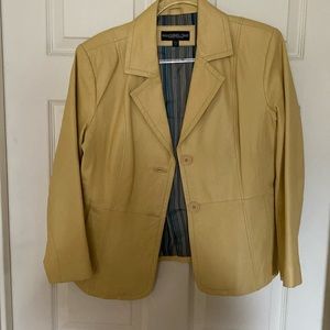 Yellow leather jacket